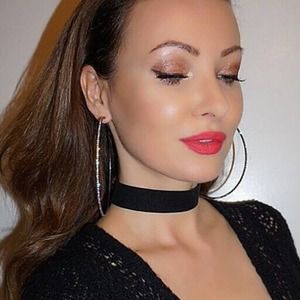 Big Large Gold Hoop Circle Rhinestone Earrings